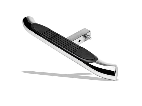3" Round Armordillo Tubing Stainless Steel Hitch Step for Class 3 Trailer Hitch|2" Hitch Receiver Step Chrome/Polished Finished|7170155