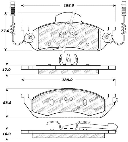 Sport Brake Pads StopTech 309.07600 with Shims and Hardware