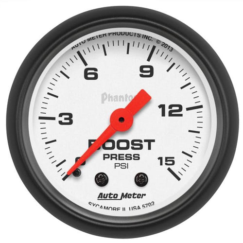 Gauge, AutoMeter 5639-05702, Oil Temp, 2 1/16", 300ºf, Stepper Mtr W/Pk & Wrn, Elite, W/O Pro-Control
