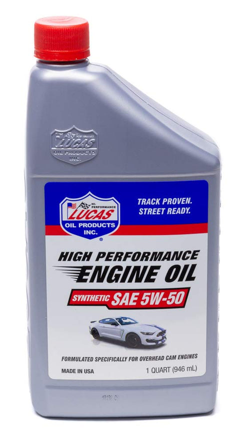 Synthetic SAE 5W-50 Motor Oil Lucas Oil API SP - 1 Quart