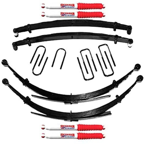 Suspension Lift Kit Skyjacker D800CKS-N w/Shock Nitro Shocks 7-8 in. Lift Incl. Front/Rear Leaf Springs Front/Rear U Bolt Kits Front Bushing Kit