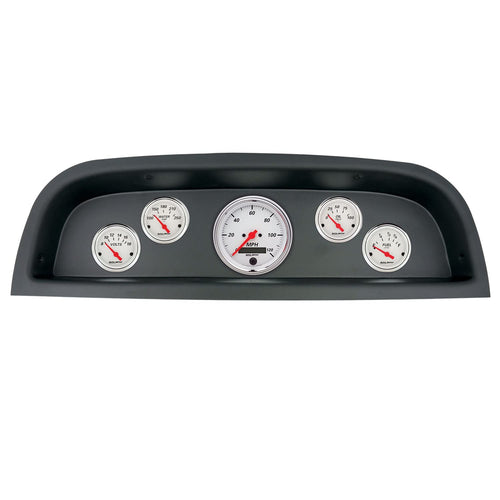 AutoMeter Dash Kit Direct Fit, (3 3/8" X1, 2 1/16" X4), Chevrolet Truck 60-63, Arctic White (2102-03)