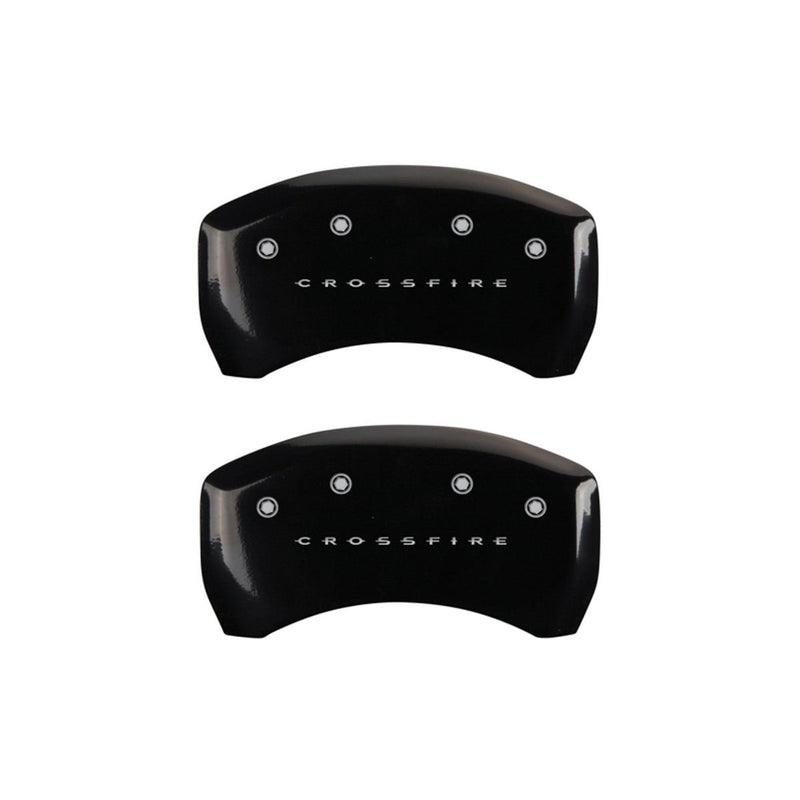 MGP 32010SCRFBK Caliper Covers Crossfire Black - Engraved Front & Rear44; Set of 4
