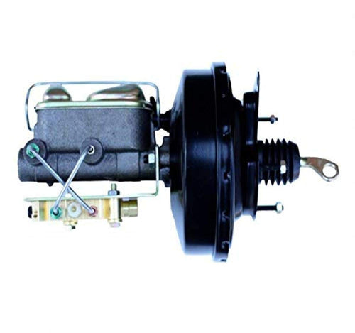 9 Inch LEED BRAKES Power Brake Booster With Bracket, 1 Inch Bore Master Cylinder, Bottom Mount Valve, Disc/Disc (Black)