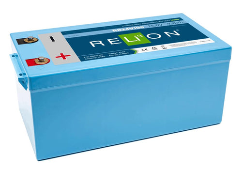 Lithium Deep Cycle Battery RELiON RB24V100 LiFePO4-24V, 100Ah, M8 x 1.25 Terminal