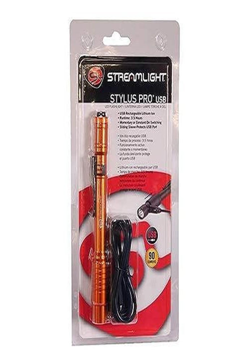 Stylus Pro USB Rechargeable Streamlight Pen Light, Orange