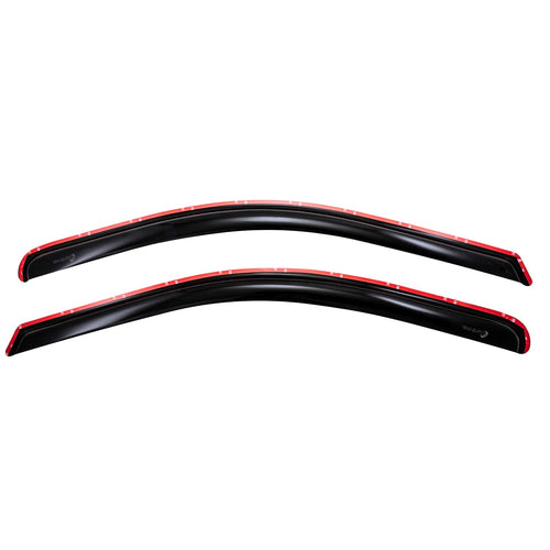 2002IC TrailFX Window Vents Rainguards Fits Ram 1500 2009-2018 Low Profile Acrylic Easy Snap-in Installation 2-Piece Smoke in-Channel