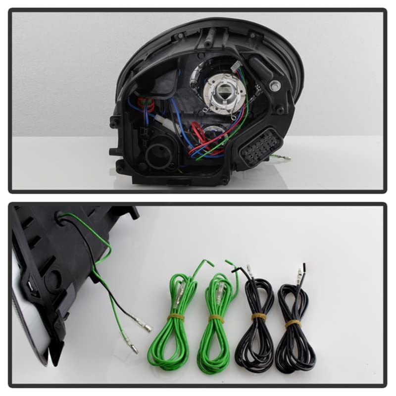 Projector Headlight Spyder Auto PRO-YD-P98705-HID-DRL-BK, 1 Pack