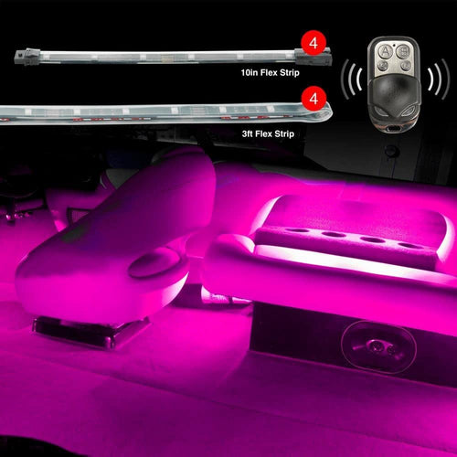 XKGLOW 6x36 Strips + 6X 10 Flex Strips 2 Million Color LED Accent Light Marine/Boat Kit XK074012