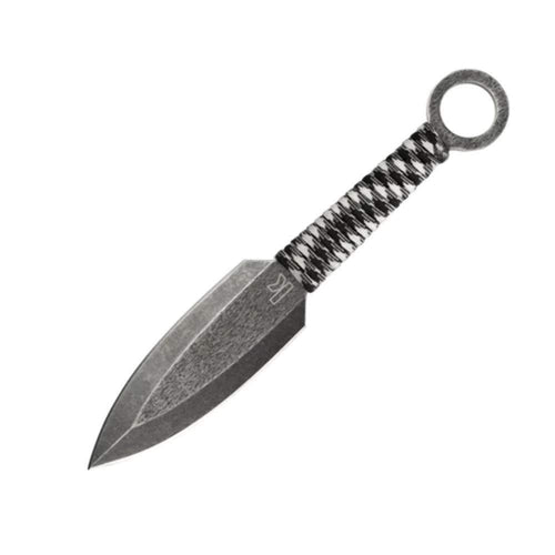 Kershaw Throwing Knife Set Ion, 3 Full-Tang Stainless Steel Throwing Knives, 4.5 Inch Double-Edged Spearpoint Blades, Paracord Wrapped Handle, Right and Left Hand, Includes 3-Slot Nylon Sheath
