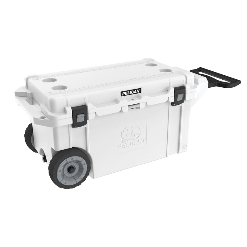 80 Quart Pelican Elite Cooler with Wheels (White)