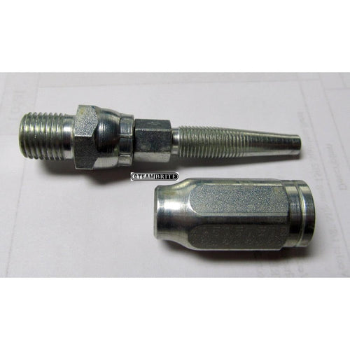 Gates Field Attachable 4C1T-4RMPX Type T for G1 Hose, 1 Wire, Male Pipe Swivel NPTF Without 30 Cone Seat, 1/4" ID