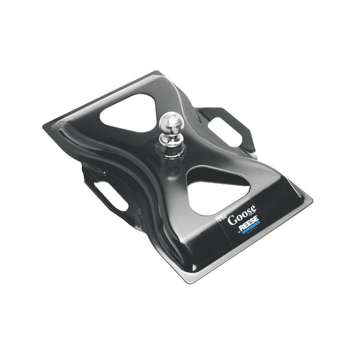 Gooseneck Plate REESE 58079 for Fifth Wheel Rails (Requires Rails & Installation Kit #30035), 25,000 lbs. Capacity Gross Vehicle Towing Weight, 2-5/16 Inch Zinc Plated Ball