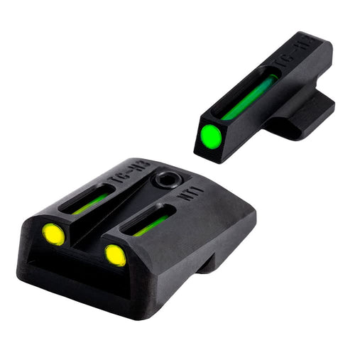TFO TRUGLO Handgun Sight Set - Fits Novak LoMount Cut .270/.450 (Yellow/Green)