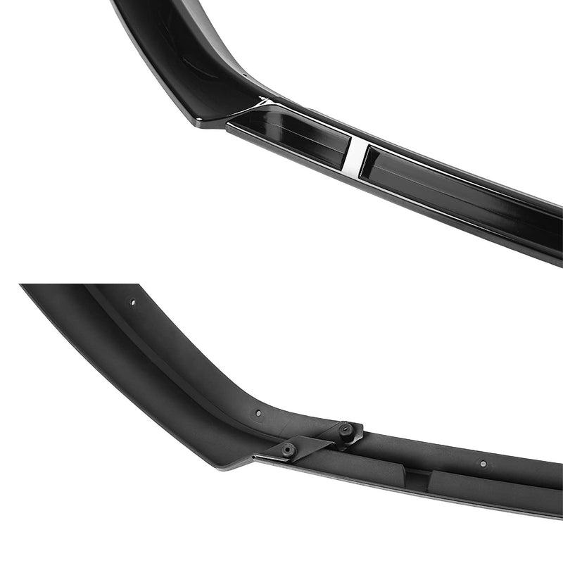Glossy Black Spec-D Tuning Front Bumper Lip Spoiler Splitter Compatible with 2014-2017 Volkswagen Golf MK7