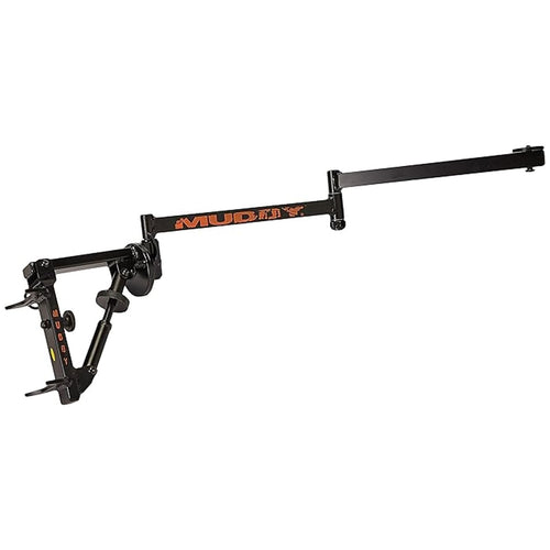 Camera Arm Muddy Outfitter with Steel Construction, 360-Degree Extension, Bubble Level, and Quick Release Lever Adjustments (Black)