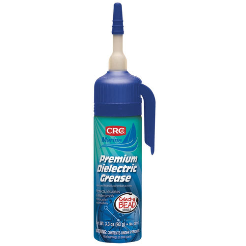 CRC Premium Marine Dielectric Grease, 3.3 Wt Oz, Non-Curing Compound for Sealing, Protecting, and Electrical Insulating, Pressurized Can with the Select-A-BEAD Nozzle