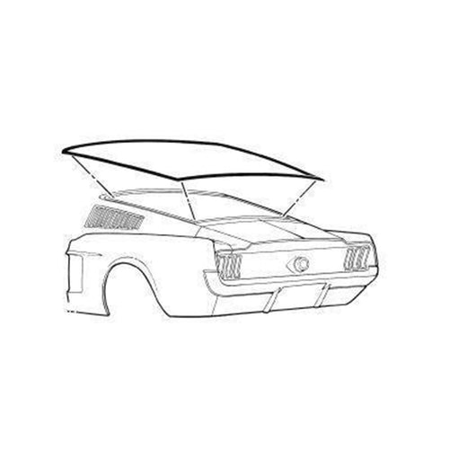 C7ZZ-6342084-A Scott Drake 1967-1968 Fastback Rear Window Weatherstrip