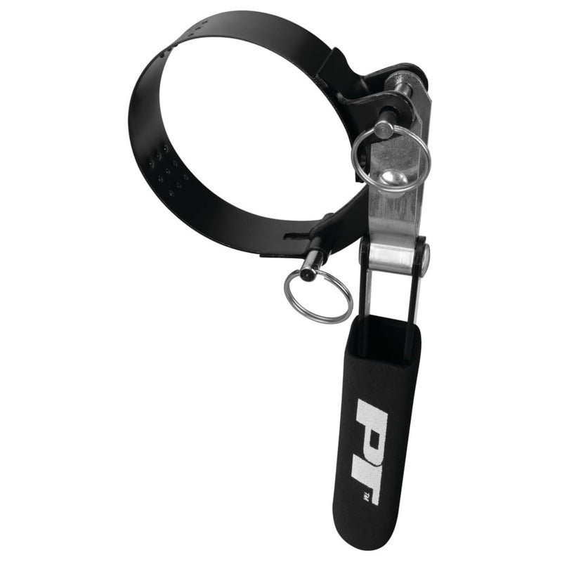 W54132 Performance Tool 4-in-1 Oil Filter Wrench - Swivel Handle, Interchangeable Bands, Dimpled Grip