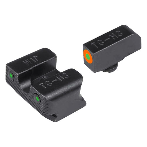 Tritium Pro TRUGLO Glow-in-the-Dark Handgun Night Sights for Walther Pistols, Walther P99 and PPQ (Orange Rear Sight)