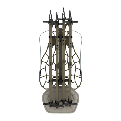 Hunting Accessories Bundle NOVIX Helo Hunt Ready System w/Lock on Tree Stand & Tree Steps – Versatile & Packable – Frost-Coated Treestand Accessories - Made in USA, FDE (Flat Dark Earth)