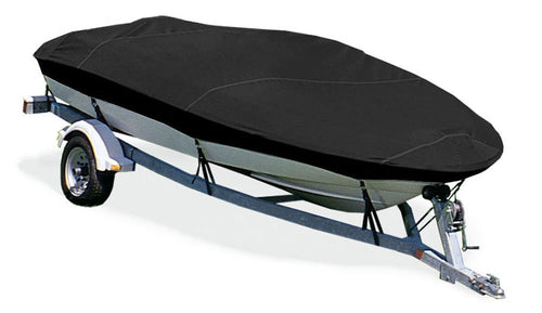 Trailerite Taylor Made Products Semi-Custom Boat Cover for V-Hull Fishing Boats with Outboard Motor, Multiple Sizes and Colors