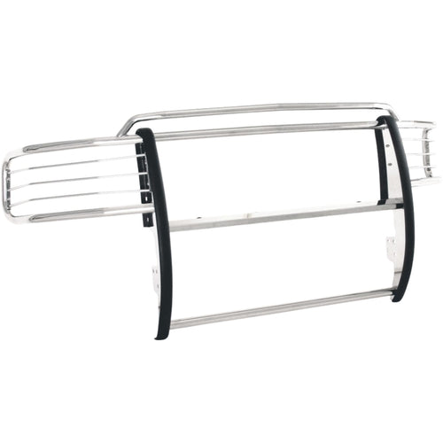 Truck Grille Guard TrailFX E0032S Fits Ford F-250 Super Duty 2017-2022 Steel 1-Piece Polished Stainless Steel Grille Guard with Brush Guard Includes Mounting Hardware