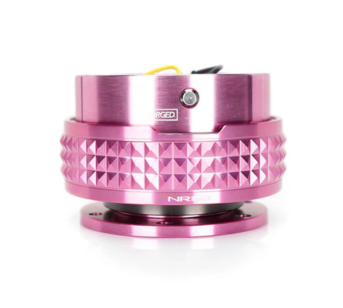 NRG Innovations Gen 2.1 NRG-SRK-210PK-PK Race Steering Wheel Quick Release Kit Adapter, Pink Body/Pink Pyramid Ring