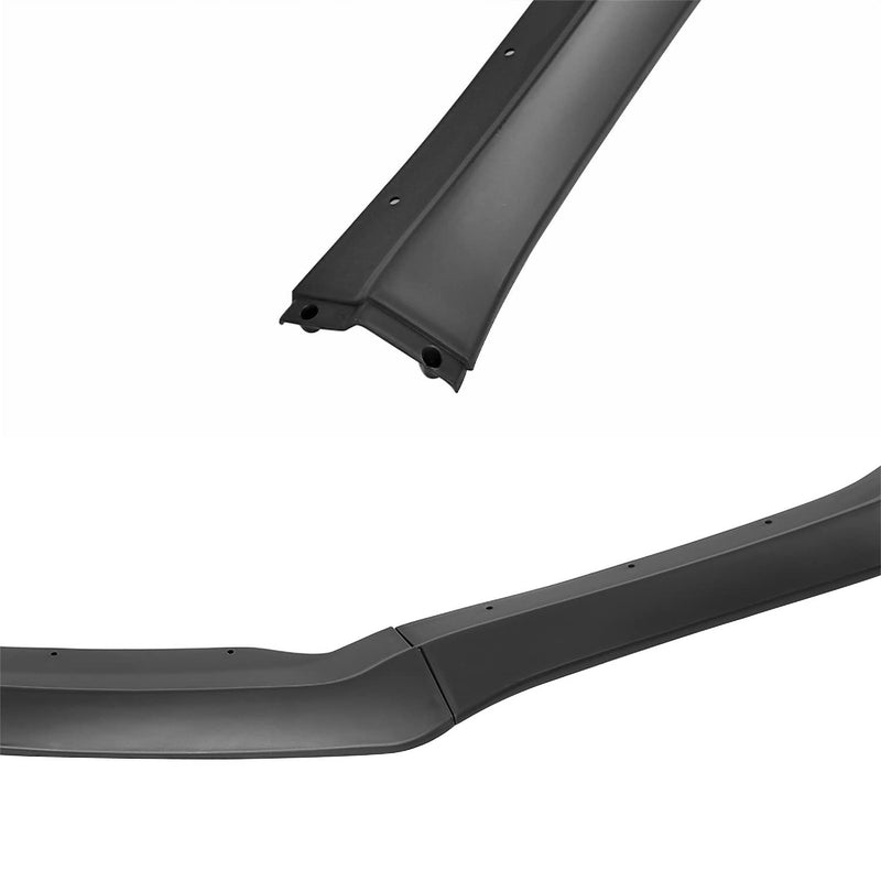Matte Black PP Spec-D Tuning Front Bumper Lip Spoiler Splitter 3PC Compatible with 2015-2018 Cadillac ATS