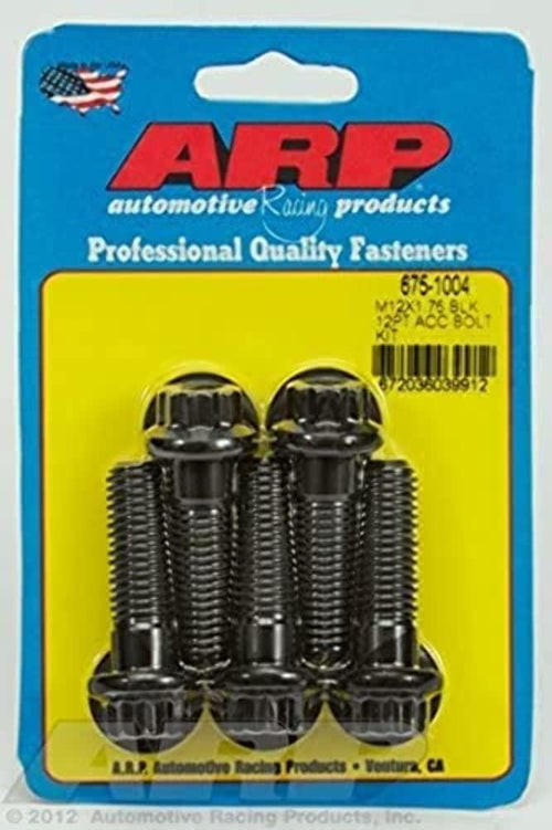 M12 x 1.75 x 40 ARP (675-1004) 12pt Black Oxide Bolts (5/pkg)