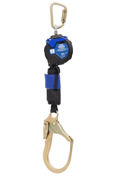 11 Ft Werner Max Patrol Self-Retracting Lifeline With Steel Hook