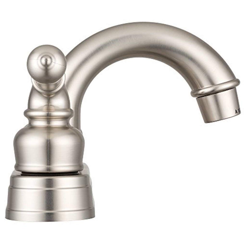 Dura Faucet RV Bathroom Sink Faucet DF-PL620C-SN - Smooth Turning 2-Lever (Brushed Satin Nickel)
