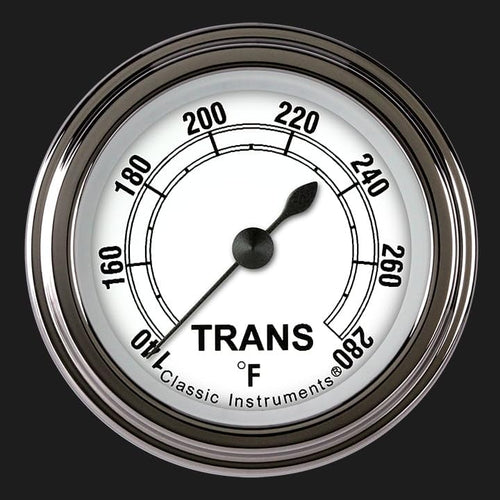 Classic Instruments Classic White CW127SLF 2-1/8" Transmission Temperature Gauge Full Sweep