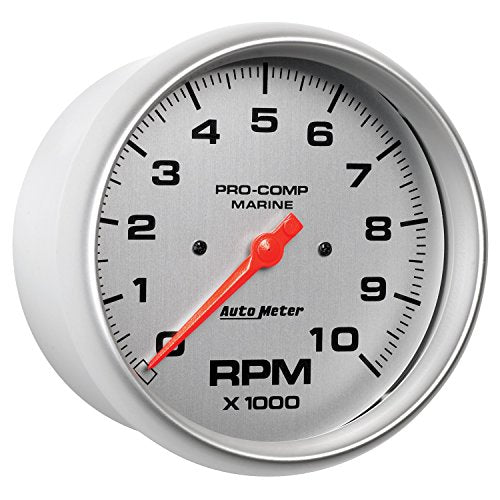 Tachometer AutoMeter Gauge, 5", 10K RPM, Marine Silver (200801-33)