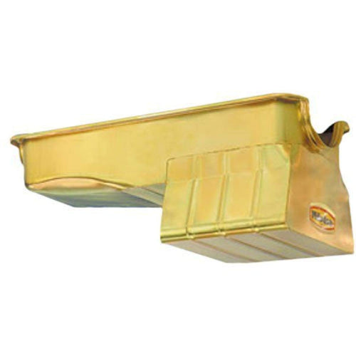 Gold Zinc Plated Milodon 30929 Steel, Street and Strip Oil Pan for Ford 429, 460