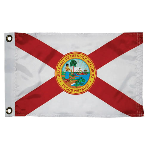 Florida State Flag TAYLOR MADE PRODUCTS - (12" x 18") — Show Off Your Florida State Pride —Screen-Printed Design — Nylon Construction - Brass Grommets - Water Repellent — 2020109233