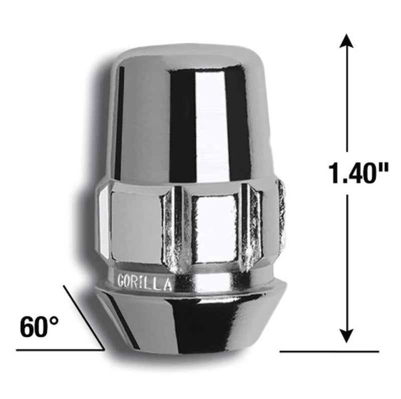 Gorilla 71644N Automotive Acorn Wheel Locks (14mm x 1.50 Thread Size) - For 6 Lug Wheels The System