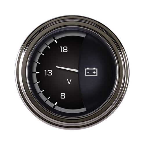 AX30GSLF Classic Instruments Autocross Grey 2 1/8" Volt Gauge