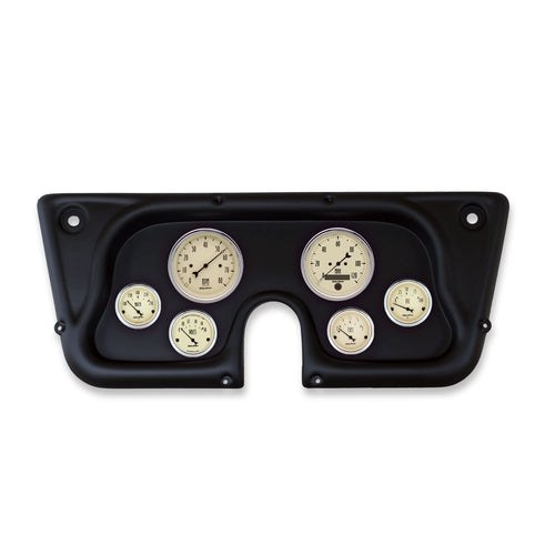 AUTO METER Direct Fit Dash Kit 2142-02, Chevy TRK C/K/K5/Subrbn 67-72, Tach/Mph/Fuel/Oilp/Wtmp/Volt, Antique Beige