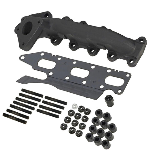DIESEL BD 1043003 Exhaust Manifold; Driver Side; Left; Incl. Manifold/Cross Over Tube/Egr Port; High Temp Black Coated;