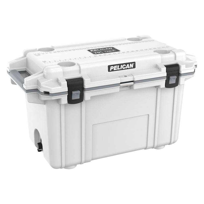 70 Quart Pelican Elite Cooler (White/Gray)