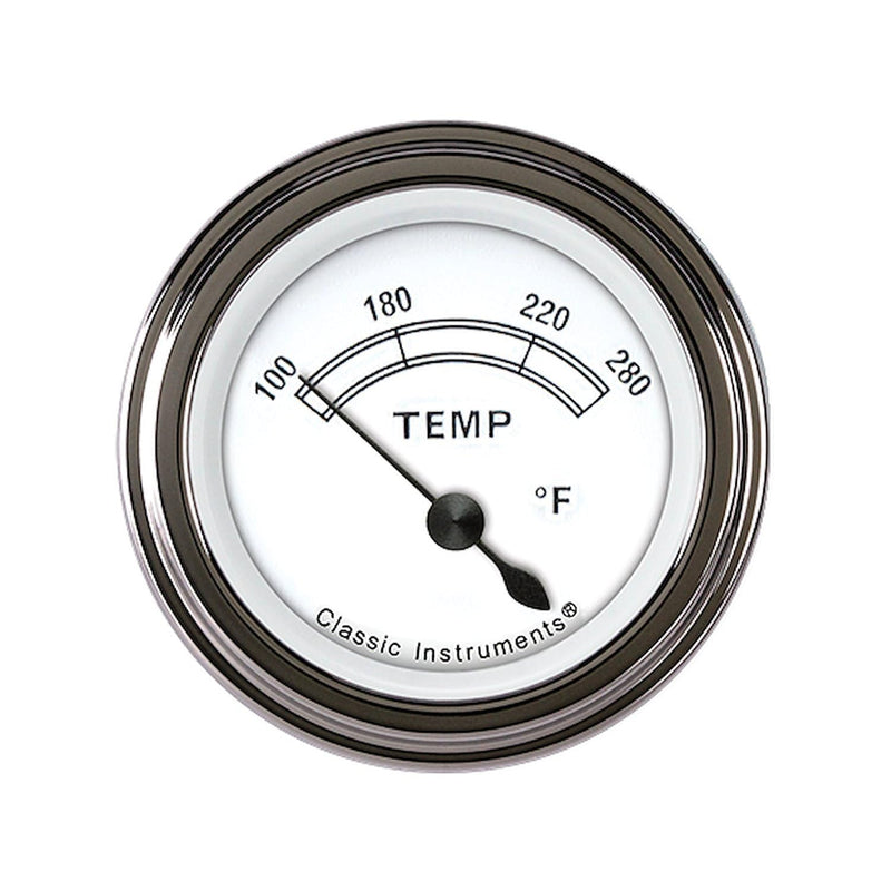 Classic Instruments Classic White CW26SLF 2-1/8" Water Temperature Gauge