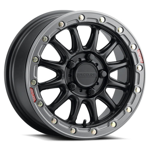 Alpha Black RACELINE W/Gunmetal Ring 15X7 5X114.3 +53