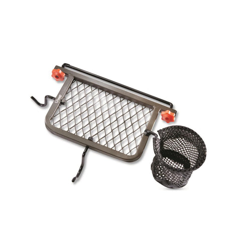 HME Easy-to-Attach Durable Hunting Ground Blind Accessory Shelf (8 Inches) with Drink Holder & Accessory Hooks