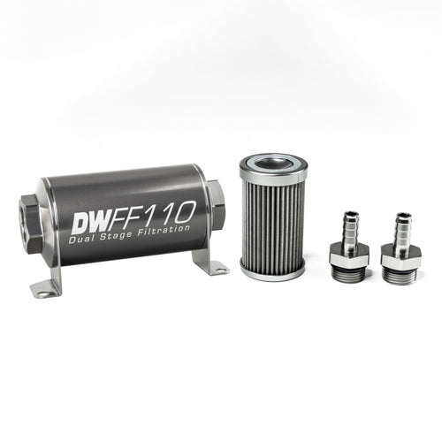 in-line DeatschWerks Fuel Filter and housing kit (8-03-110-040K-38)