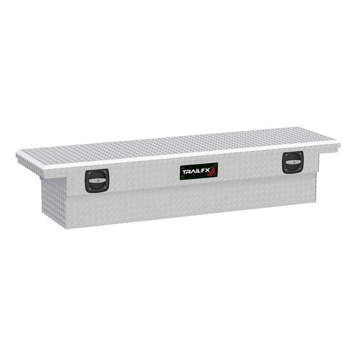 Ford F-150 Trailfx Lockable Tool Box 5.5 Foot Bed 2001-2026 Aluminum Crossover Low Profile, Single Lid, Diamond Tread 19.25 Inch x 72 Inch x 13.5 Inch, 8.6 Cubic Feet TrailFX 120721C
