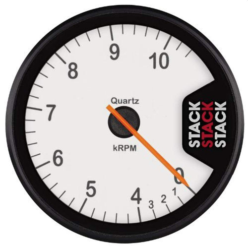 Clubman Stack ST200-04105W White 80mm 0-4-10.5k RPM Tachometer