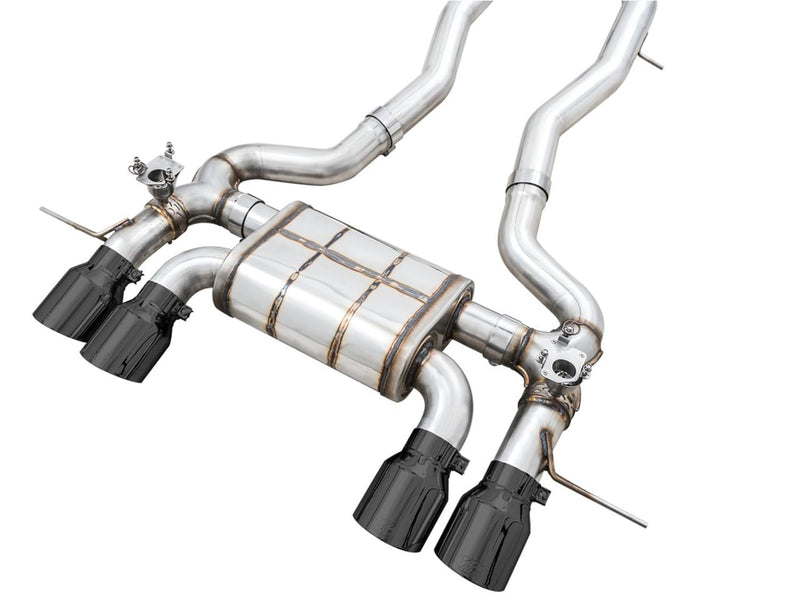 AWE Catback SwitchPath Exhaust for BMW G8X M3/M4 - Diamond Black Tips - 3025-42480