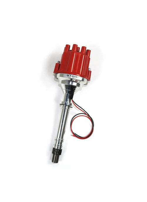 Pertronix D7209801 Distributor Billet (I3 Marine Chevy Rev Rotation Red Cap)