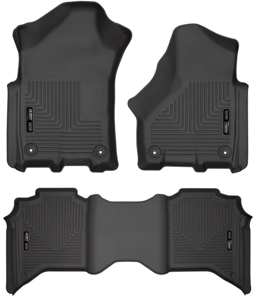Weatherbeater Husky Liners | Fits 2019 Dodge Ram 3500 Crew Cab - Front & 2nd Row Liner